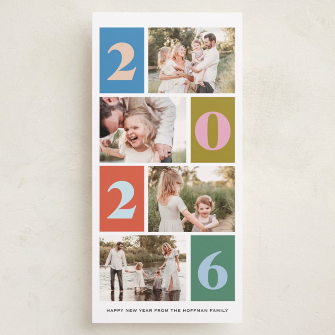 "Thrive" - Tall Holiday Cards in Candy by Annie Shapiro - Front