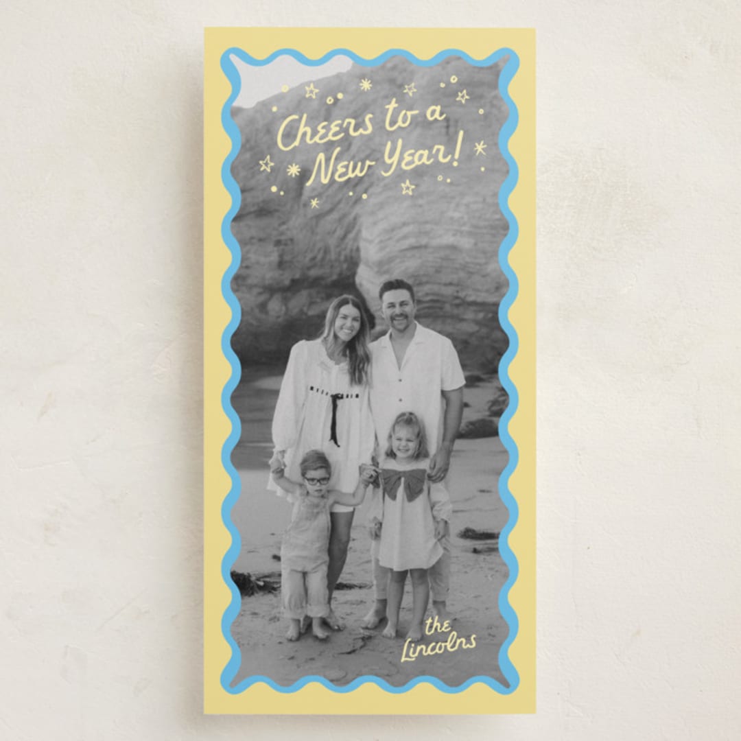 "Our New Year vibe" - Tall Holiday Cards in Halo by Creo Study - Front