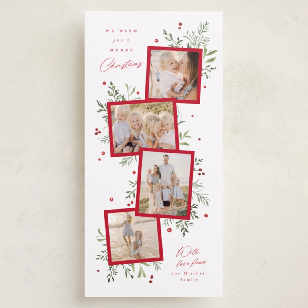 "Botanically" - Holiday Cards in Holly Berry by Everett Paper Goods - Front