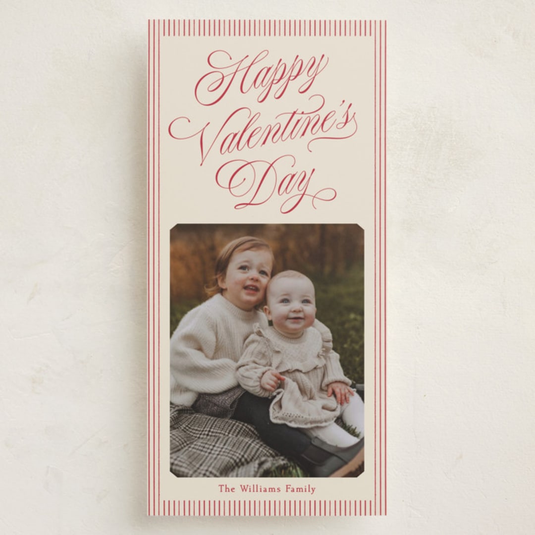 "Tidy Stripe" - Holiday Cards in Cream by Robert and Stella - Front