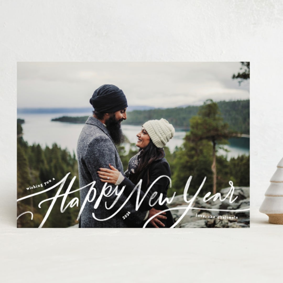 "Swinging new year" - Holiday Cards in Icicle by Creo Study - Front