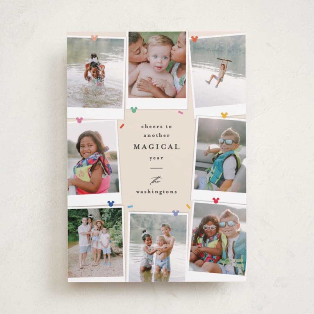 "Disney's Mickey Magical and Cheerful" - Holiday Cards in Rainbow by Creo Study - Front