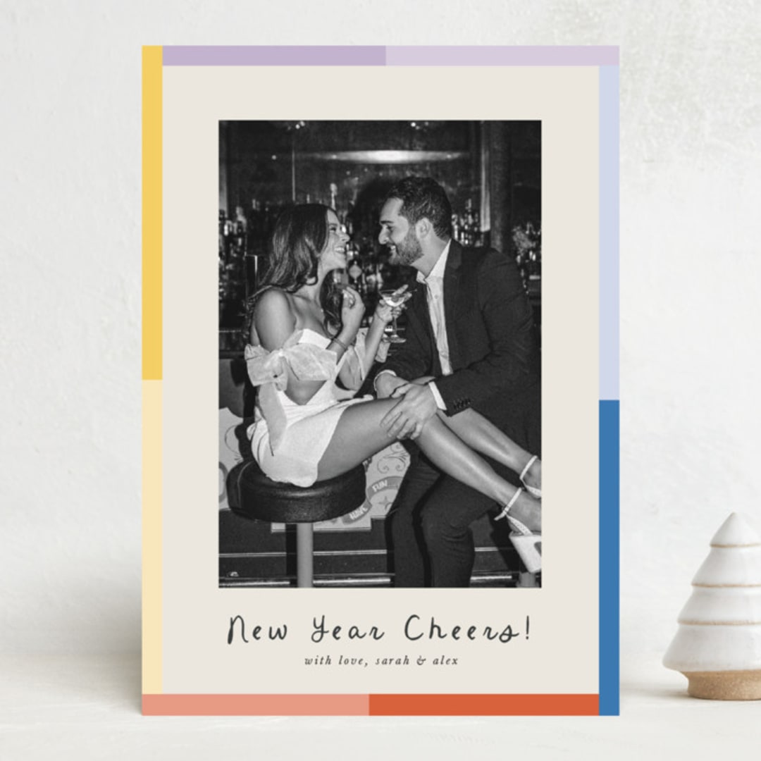 "Rainbow Stripe" - Holiday Cards in Rainbow by Blustery August - Front