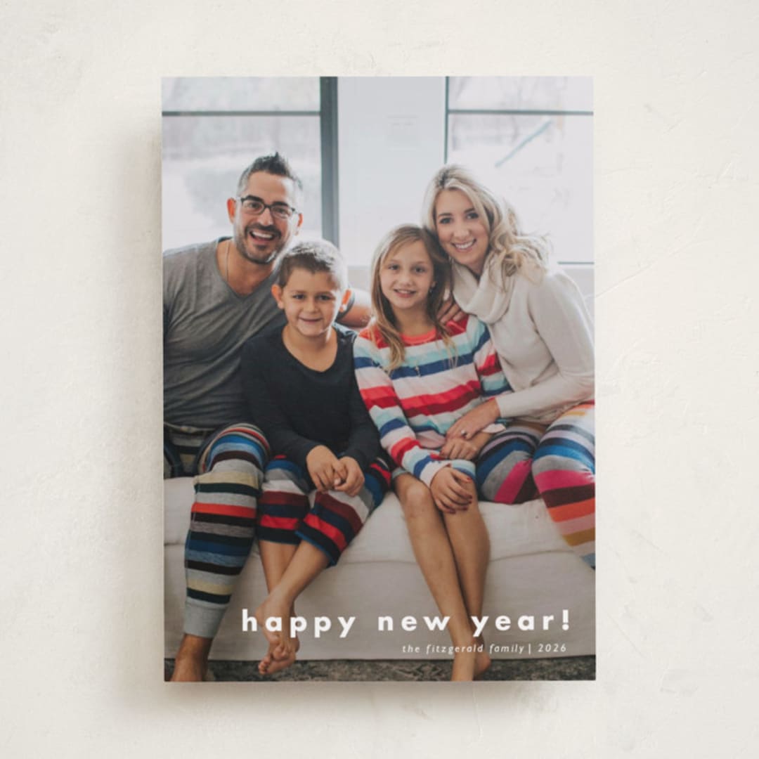 "Statement Year" - Holiday Cards in Snowball by Jessica Williams - Front