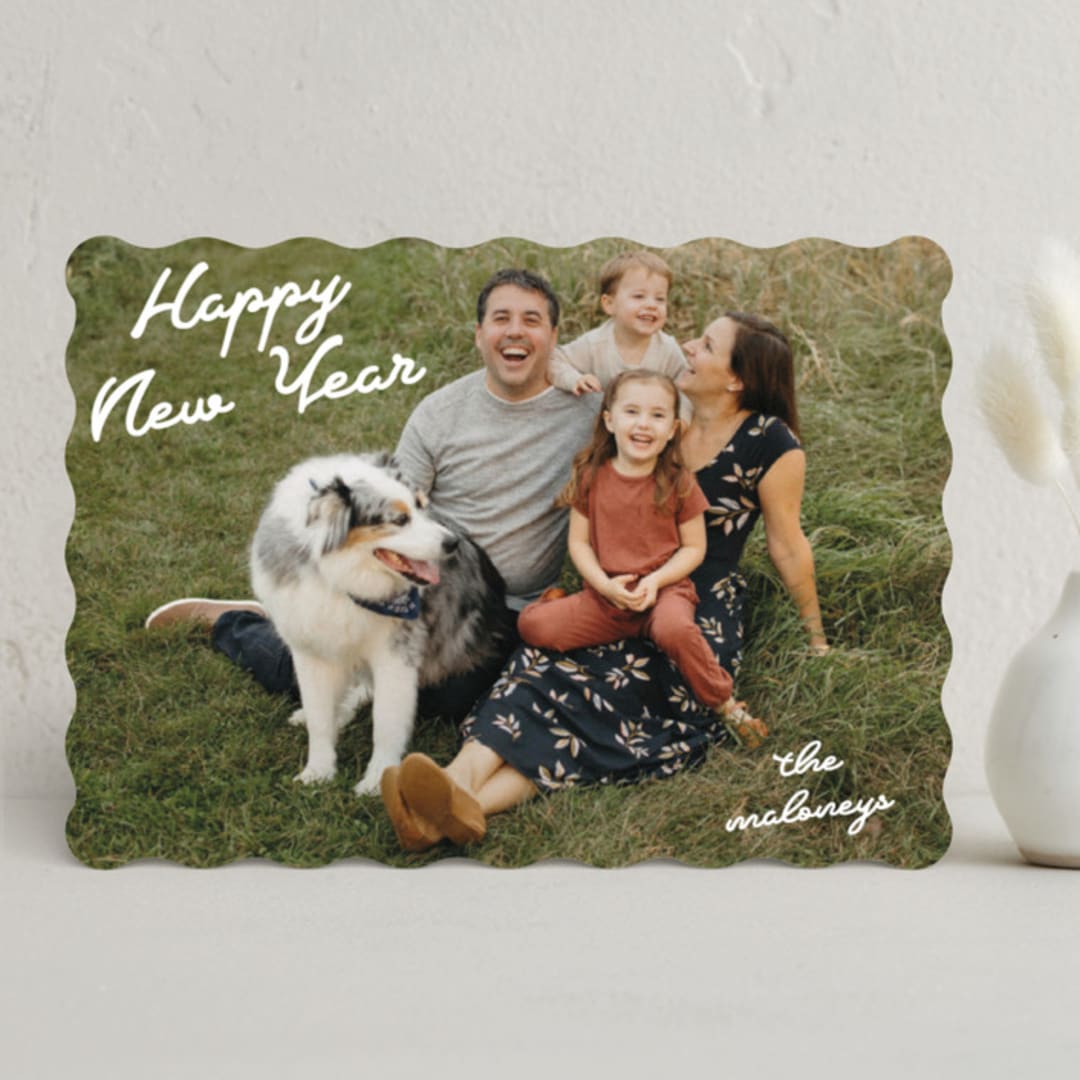 "Squiggles" - Holiday Cards in Snow by Tennie and Co. - Front
