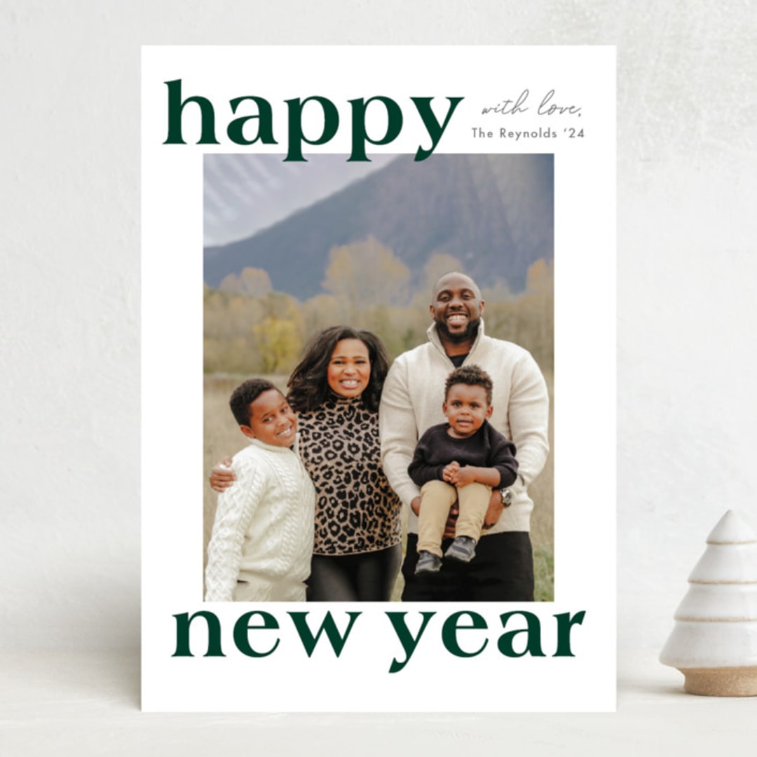 "Bold stagger" - Holiday Cards in Pine by Stacey Meacham - Front