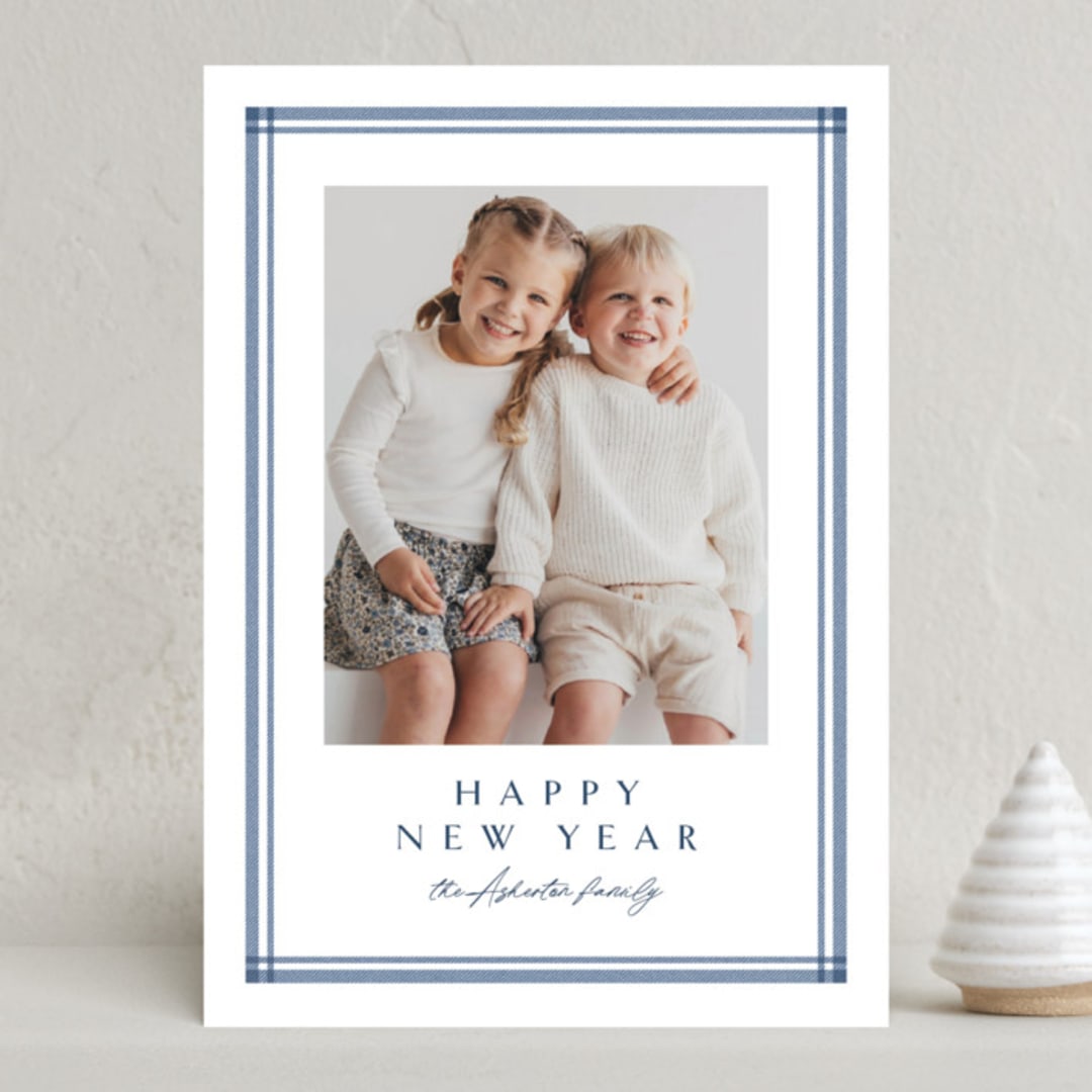 "Trim" - Holiday Cards in Sea by Lea Delaveris - Front