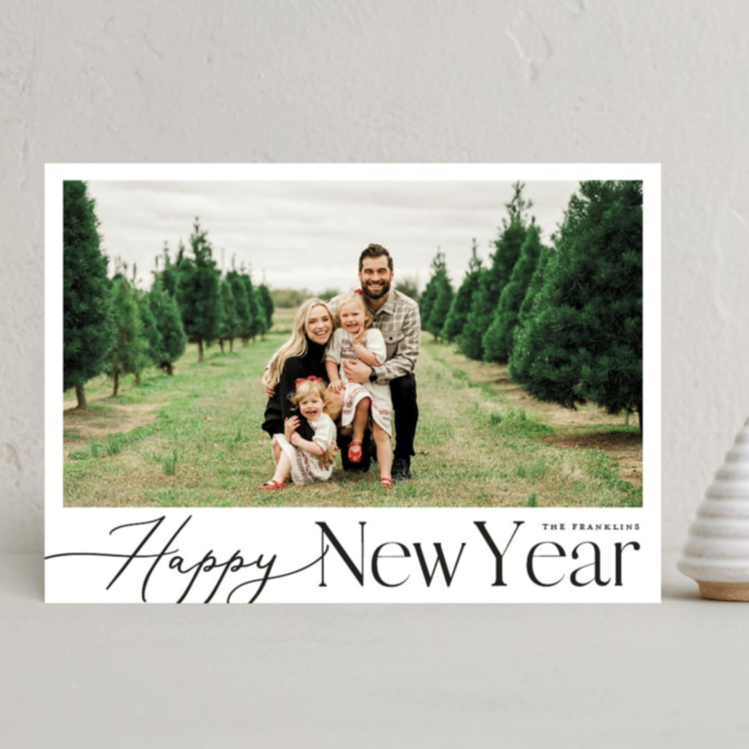 "Merry Mix" - Holiday Cards in Coal by Carolyn MacLaren - Front