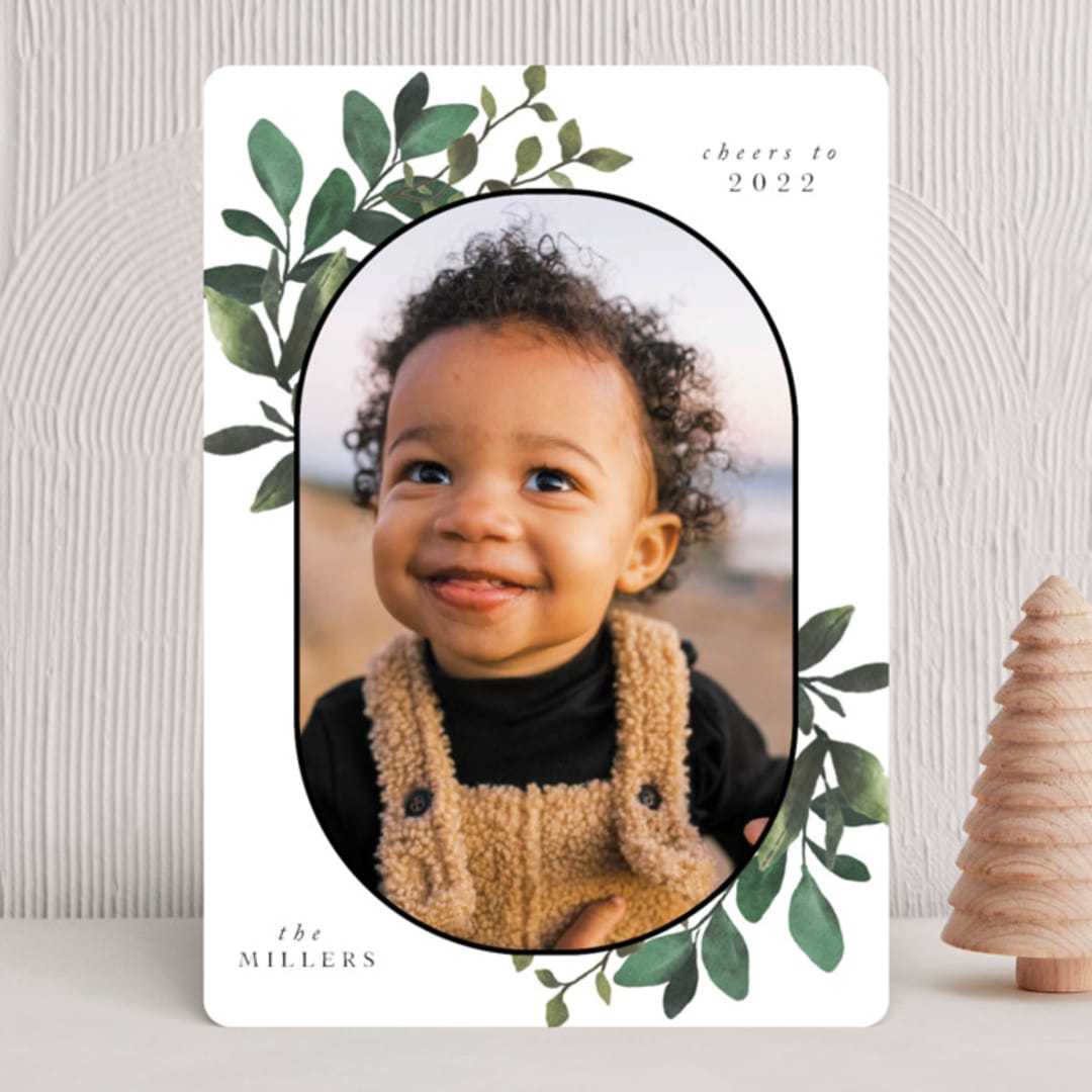"Fresh Start Boughs" - Holiday Cards in Snow by Grace Kreinbrink - Front