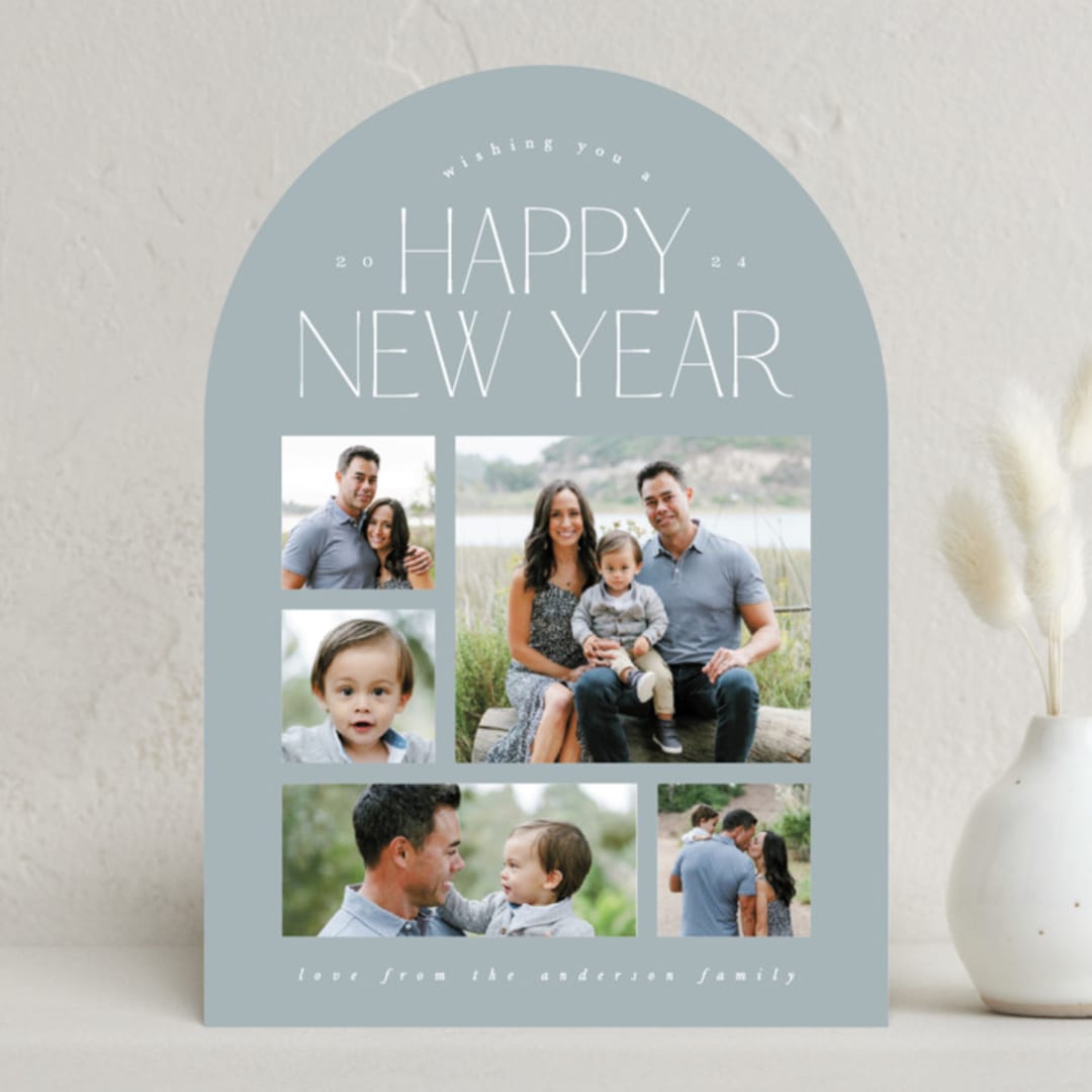 "Lisette" - Holiday Cards in Slate by Vivian Yiwing - Front