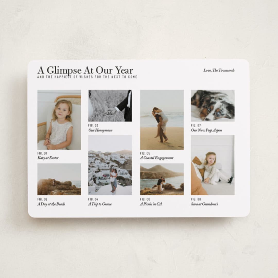 "a glimpsed year" - Holiday Cards in Pepper by Bramble Studio - Front