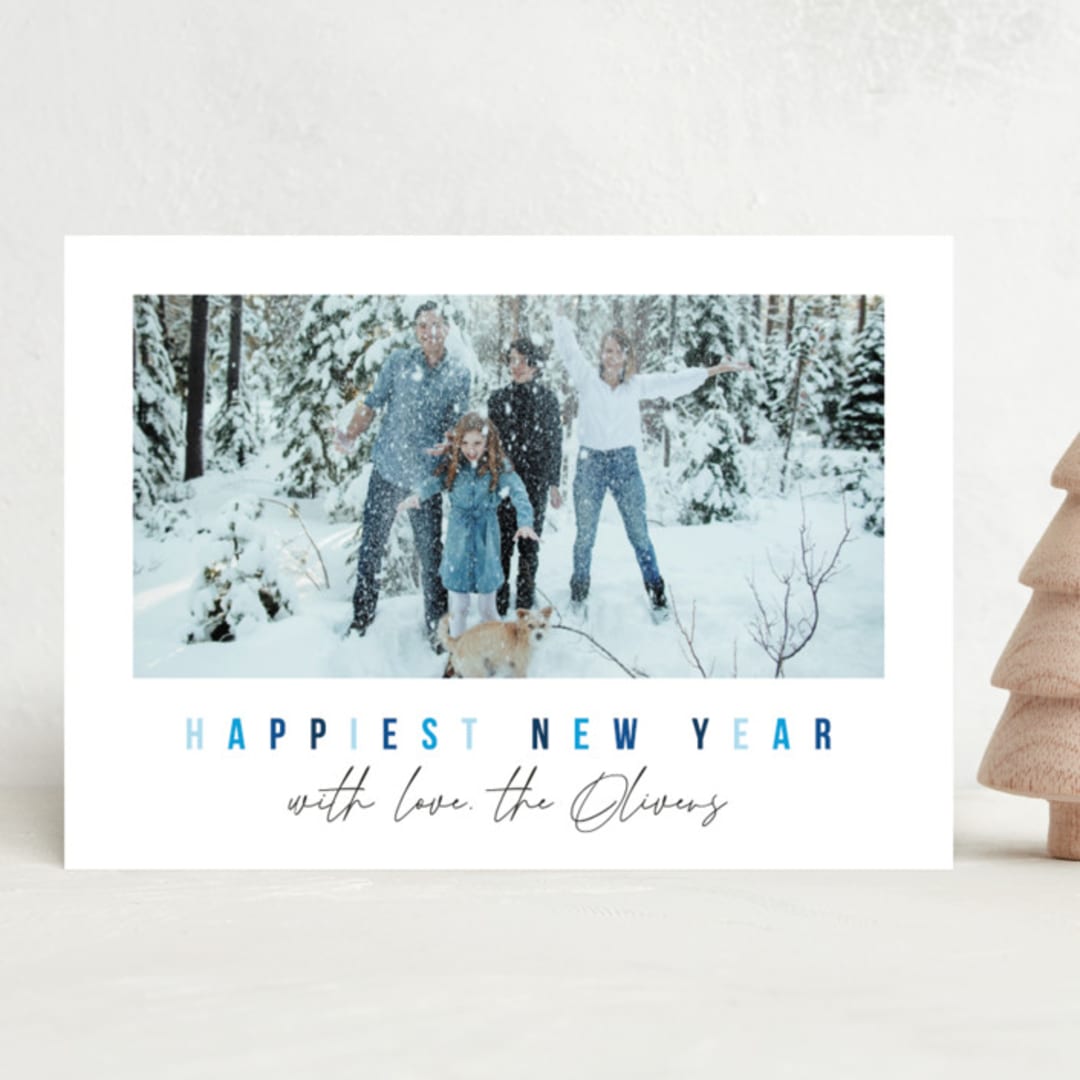 "Popp" - Holiday Cards in Midnight by AK Graphics - Front