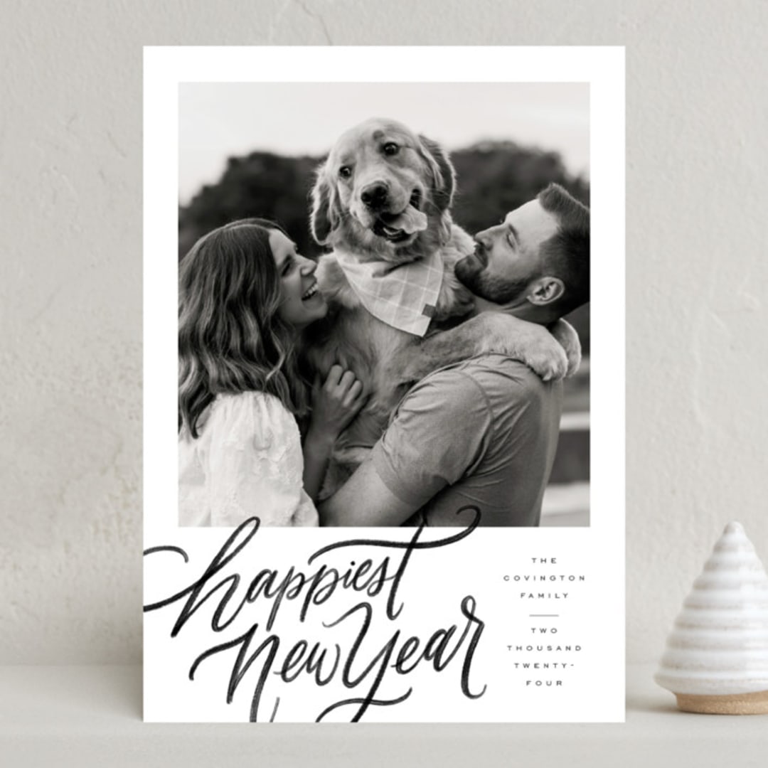 "Happy!" - Holiday Cards in Ink by Wildfield Paper Co - Front