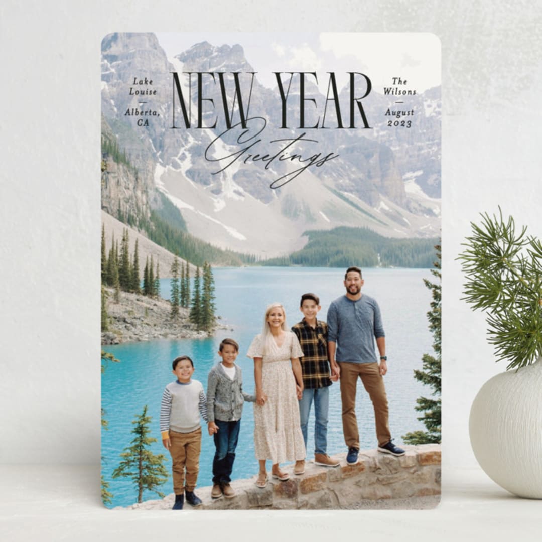 "Picturesque" - Holiday Cards in Onyx by Kacey Kendrick Wagner - Front