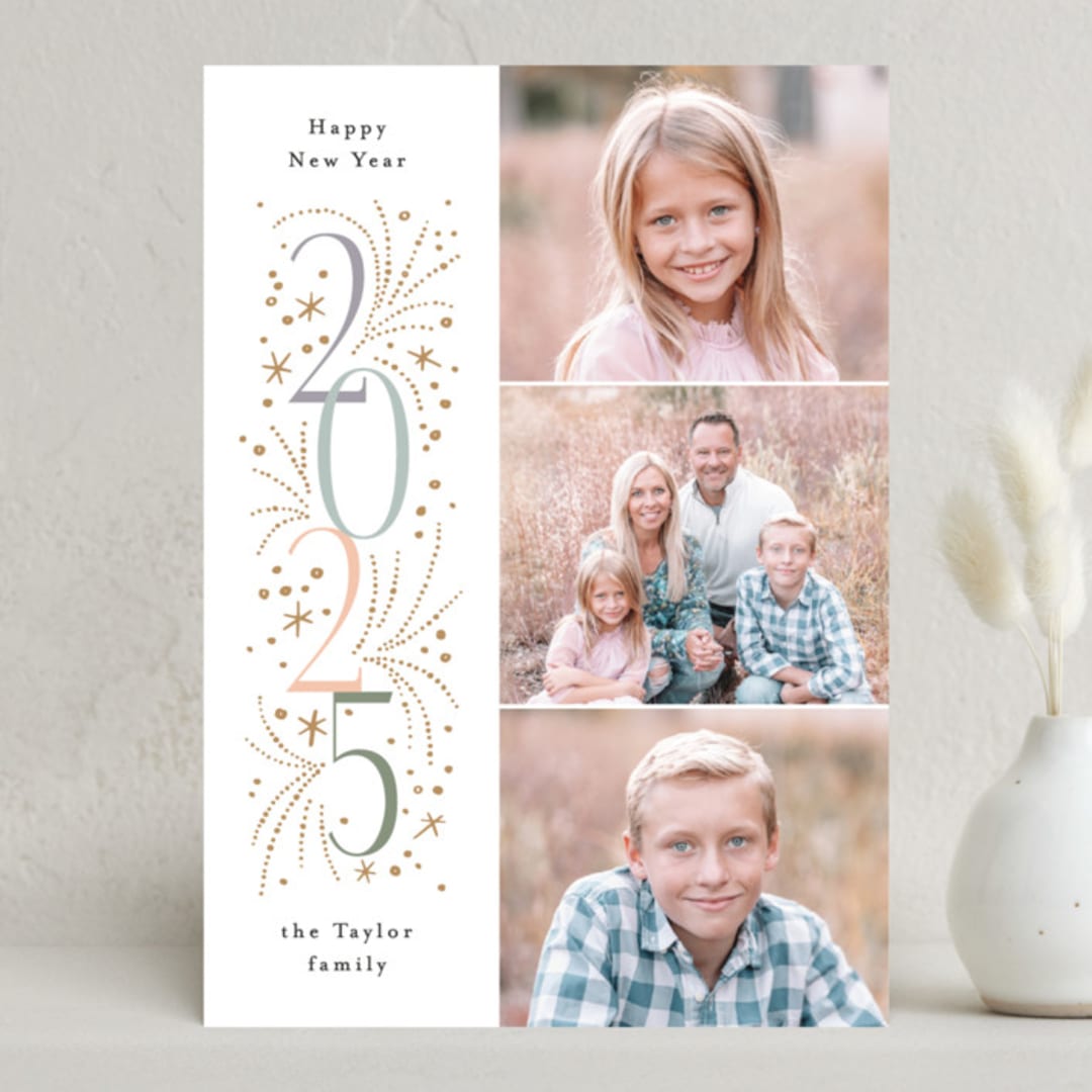 "2025 Fireworks" - Holiday Cards in Confetti by Alethea and Ruth - Front