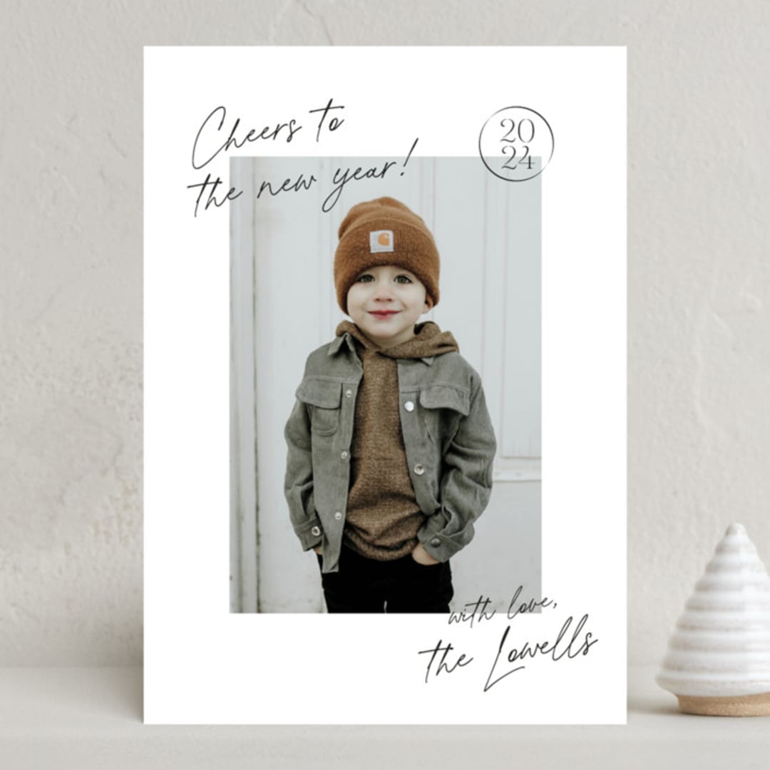 "sign" - Holiday Cards in Linen by Jennifer Lew - Front