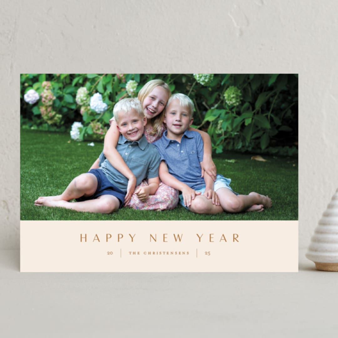 "Understated" - Holiday Cards in Buttercream by Eric Clegg - Front