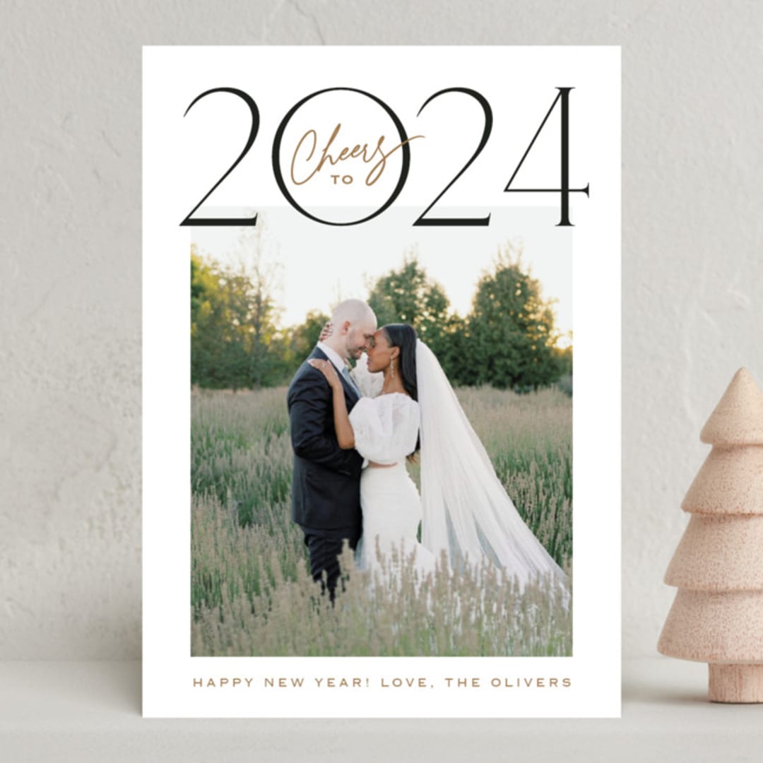 "Top Cheers" - Holiday Cards in Honey by Carolyn MacLaren - Front