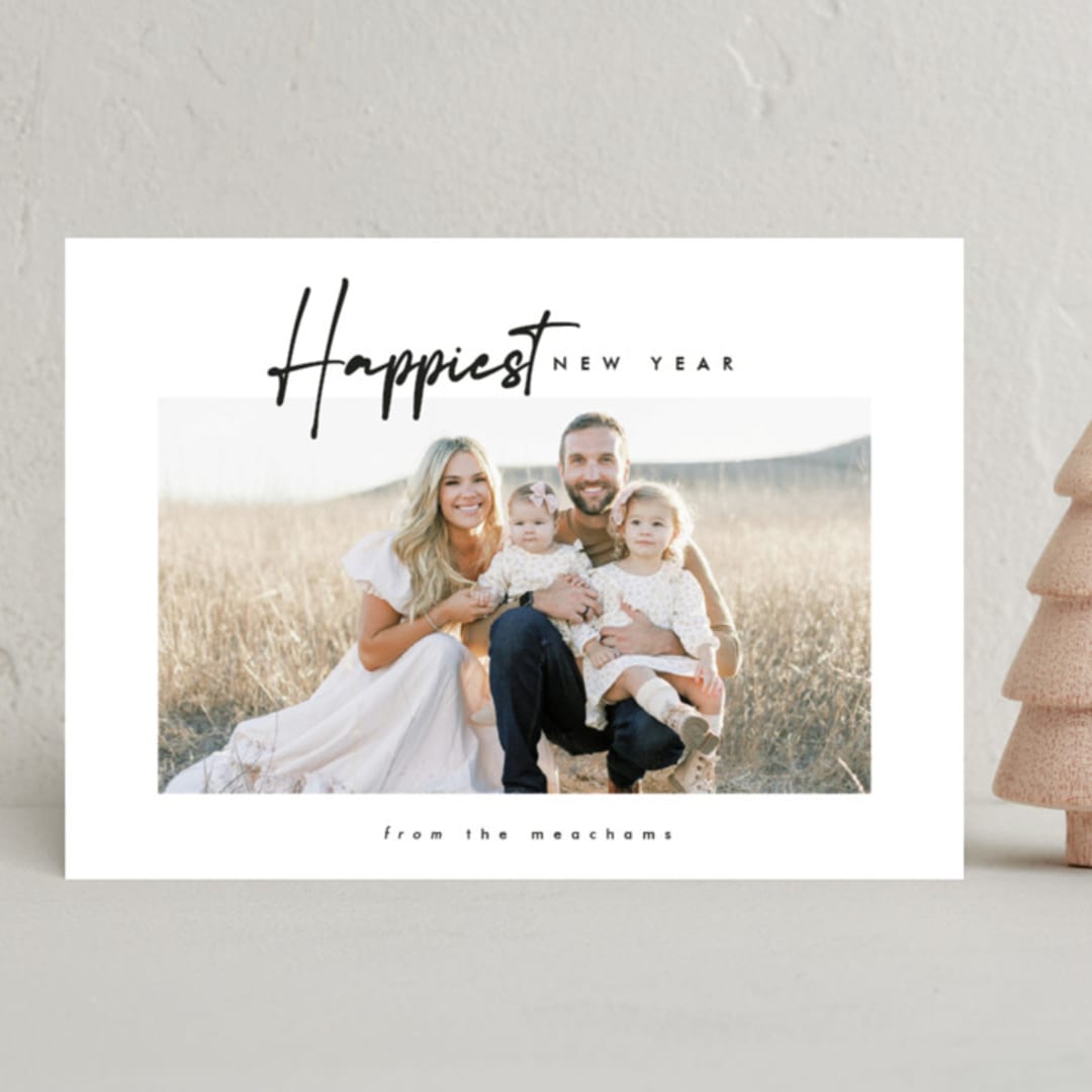 "happiest times" - Holiday Cards in Snow by Carolyn Nicks - Front