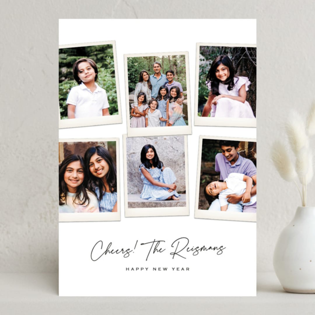 "Six Snapshots" - Holiday Cards in Snowflake by Hooray Creative - Front