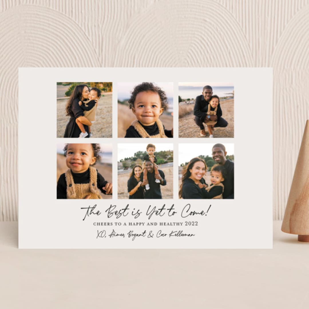 "Best is yet to come" - Holiday Cards in Coal by Erika Firm - Front