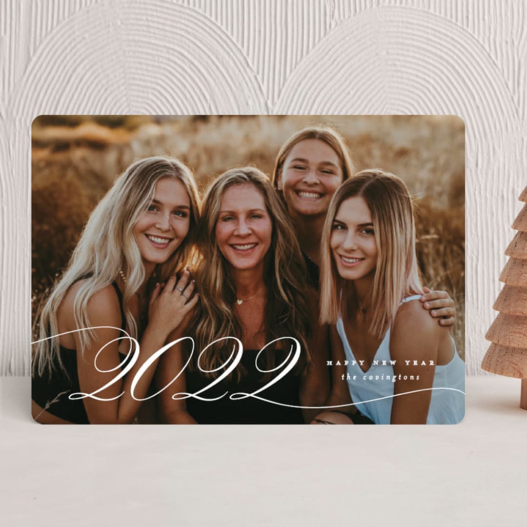 "Classy Year" - Holiday Cards in Snow by Ekko Studio - Front