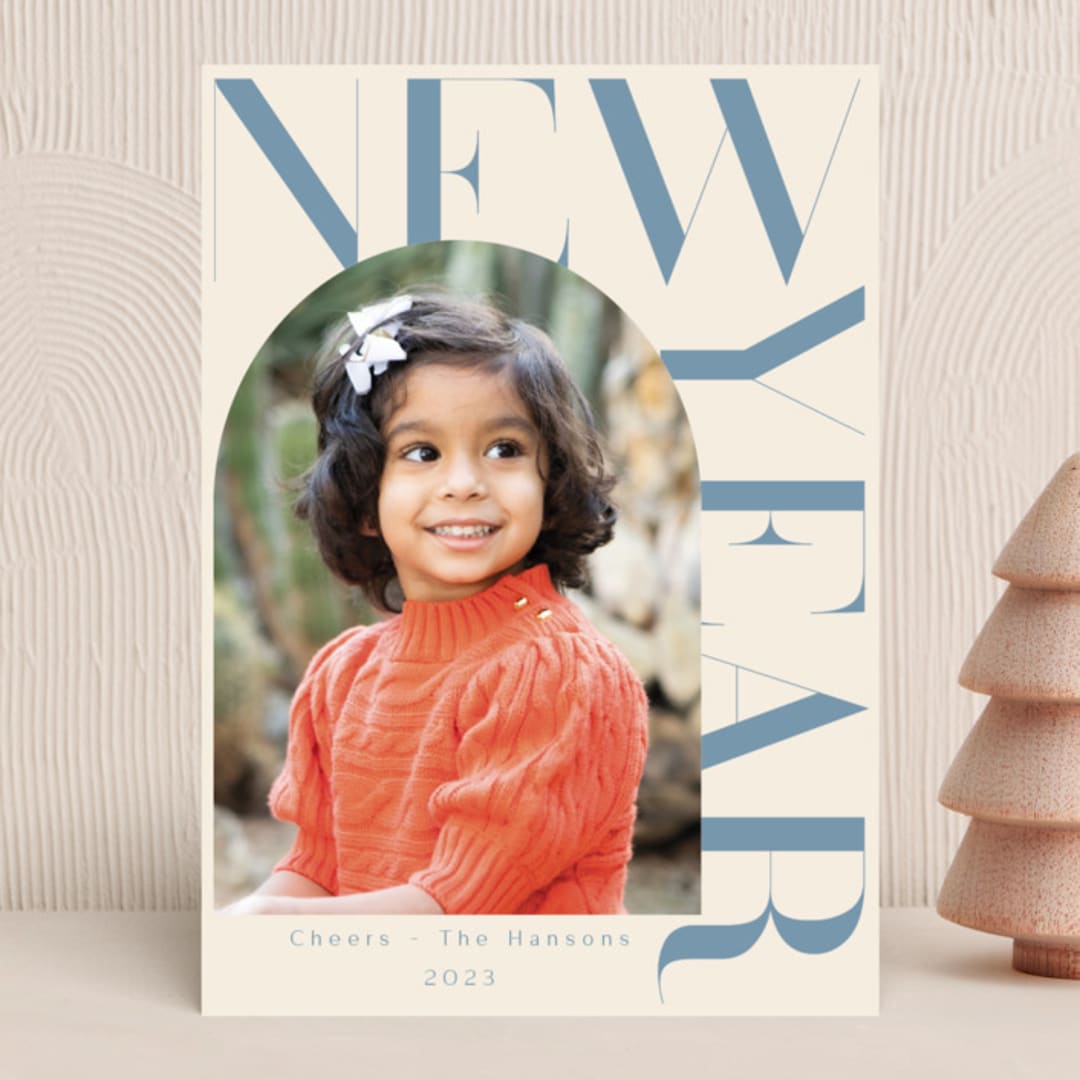 "framed year" - Holiday Cards in Frost by Baumbirdy - Front