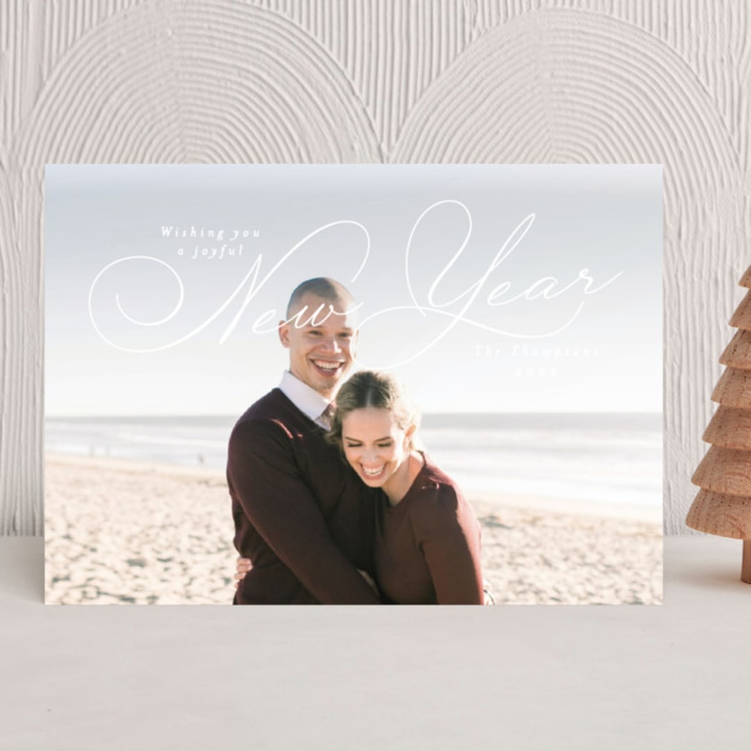 "New Year Beauty" - Holiday Cards in Snow by Janean Hinger - Front