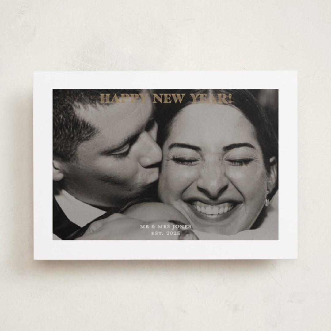 "White Border" - Holiday Cards in Caramel by Annie Chan - Front