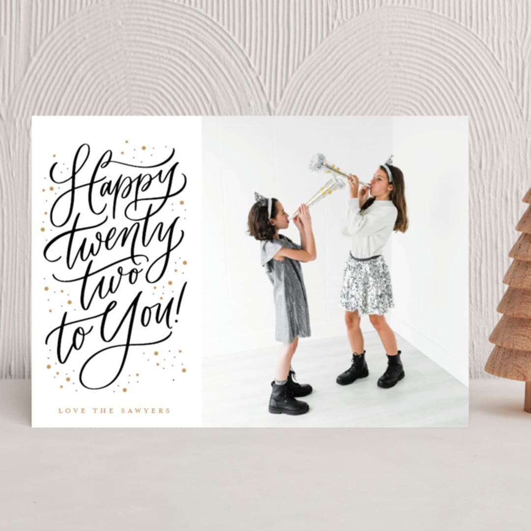 "Happy 22" - Holiday Cards in Sparkle by Erin German - Front