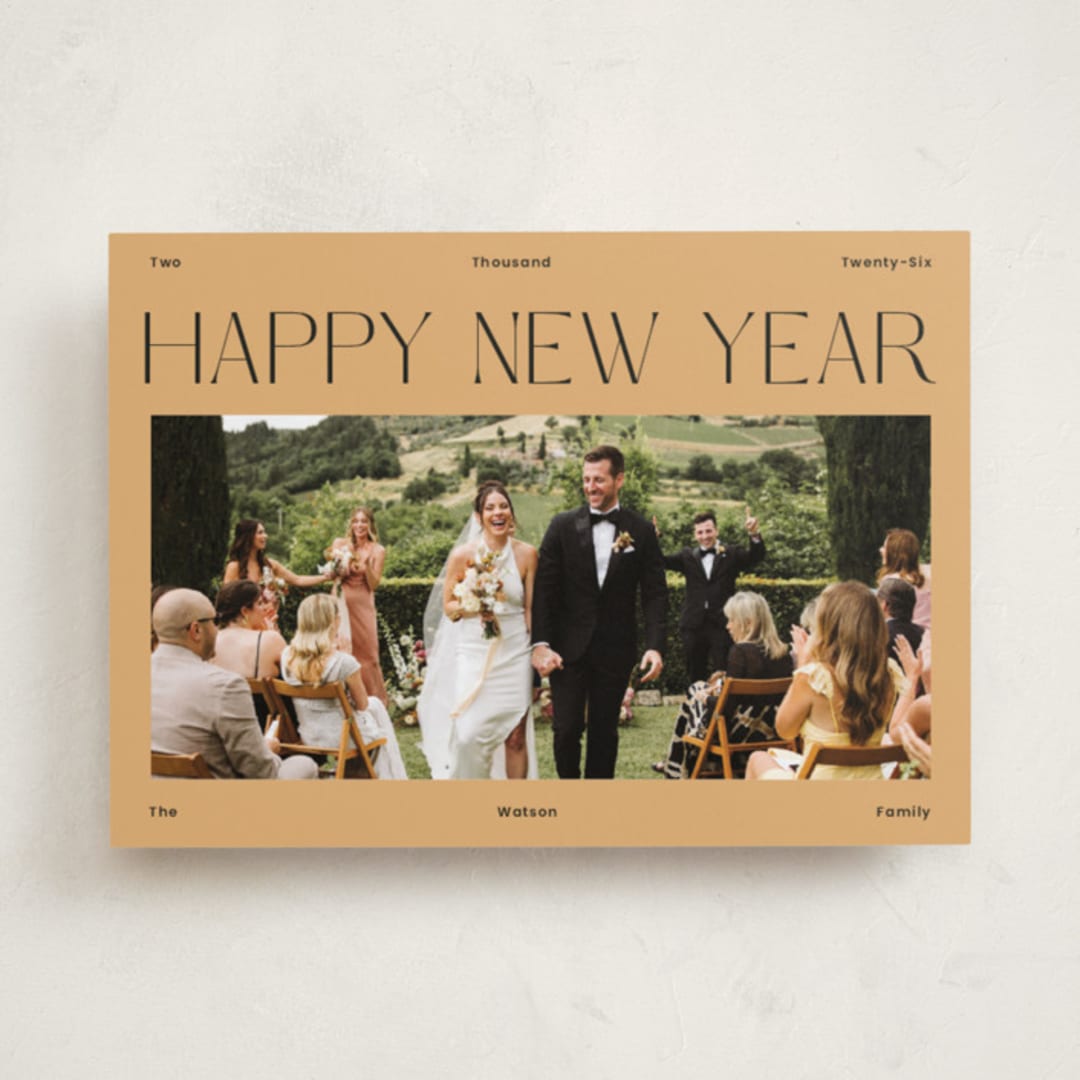 "Fancy" - Holiday Cards in Burnt by Rachel Cassel - Front