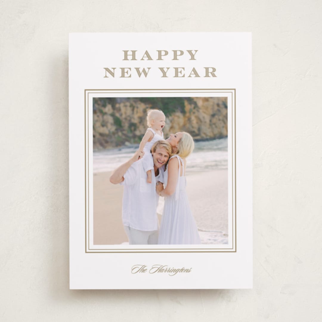 "Resort style" - Holiday Cards in Caramel by Stacey Meacham - Front