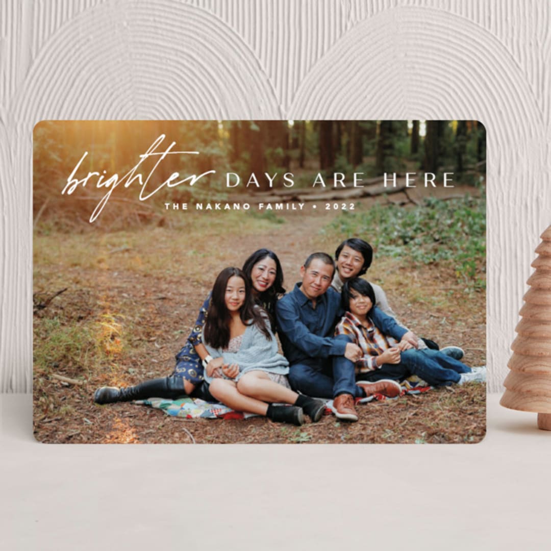 "Bright Here" - Holiday Cards in Snow by Amy Kross - Front