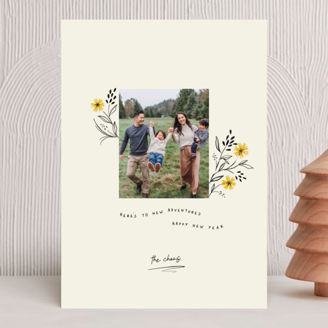 "Fresh New Start" - Holiday Cards in Daisy by Vivian Yiwing - Front