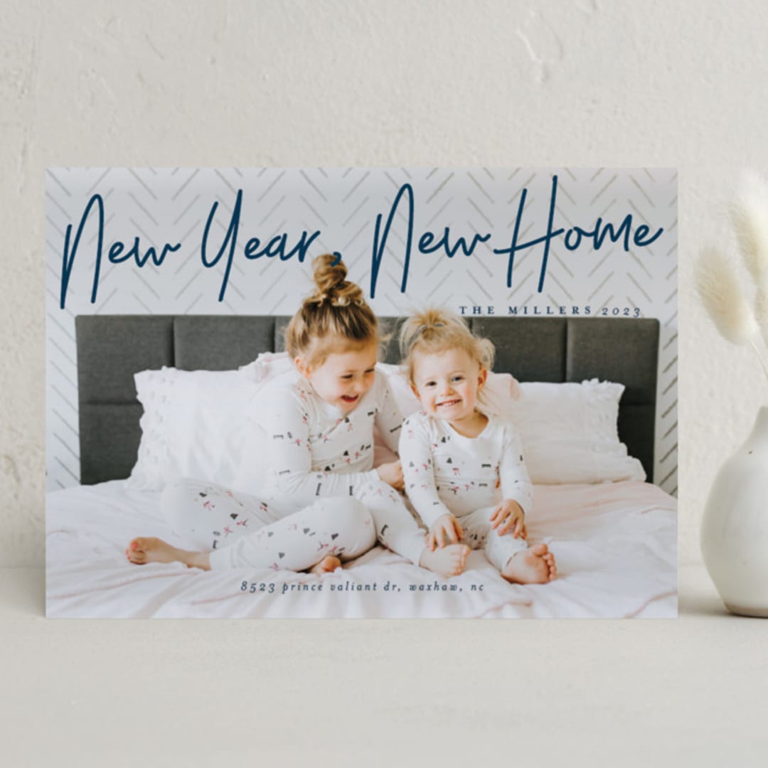 "A Signature Holiday" - Holiday Cards in Midnight by Liz Conley - Front