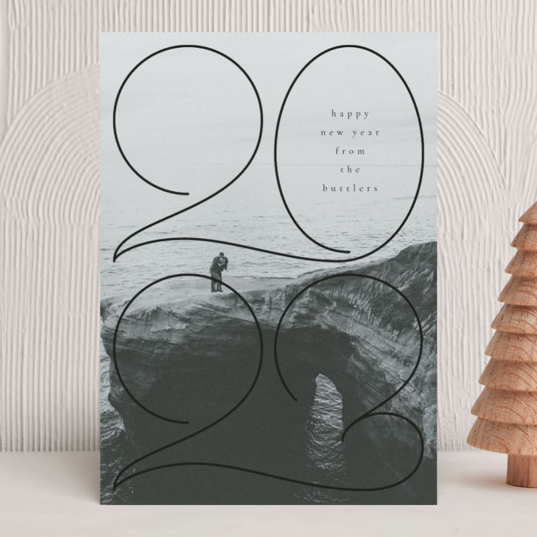 "Gilded New Year" - Holiday Cards in Formality by letterfix - Front