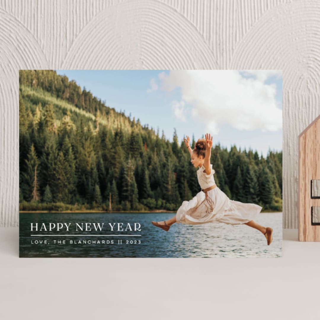 "Magical Year" - Holiday Cards in Frost by Juneau Designs - Front