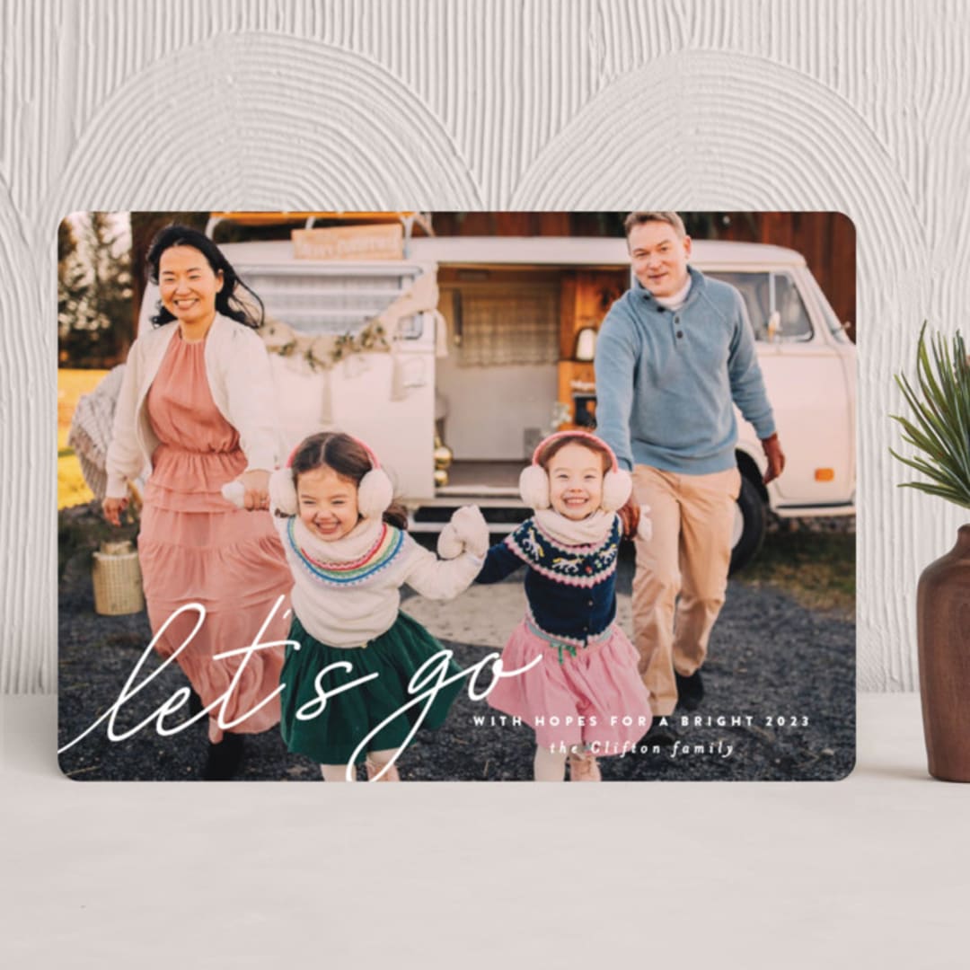 "new year ahead" - Holiday Cards in Marshmallow by Sara Hicks Malone - Front