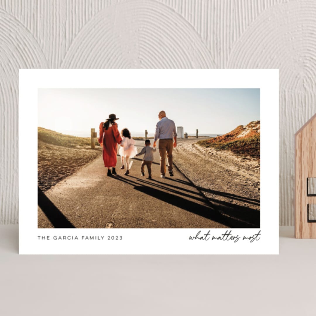 "Scenic" - Holiday Cards in Linen by Jennifer Lew - Front