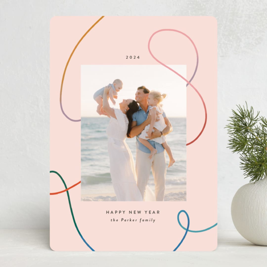 "Rainbow Ribbon" - Holiday Cards in Gumdrop by Ekko Studio - Front
