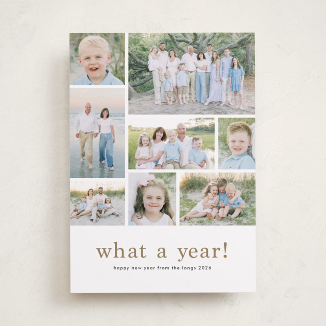 "At a glance" - Holiday Cards in Cashew by Stacey Meacham - Front