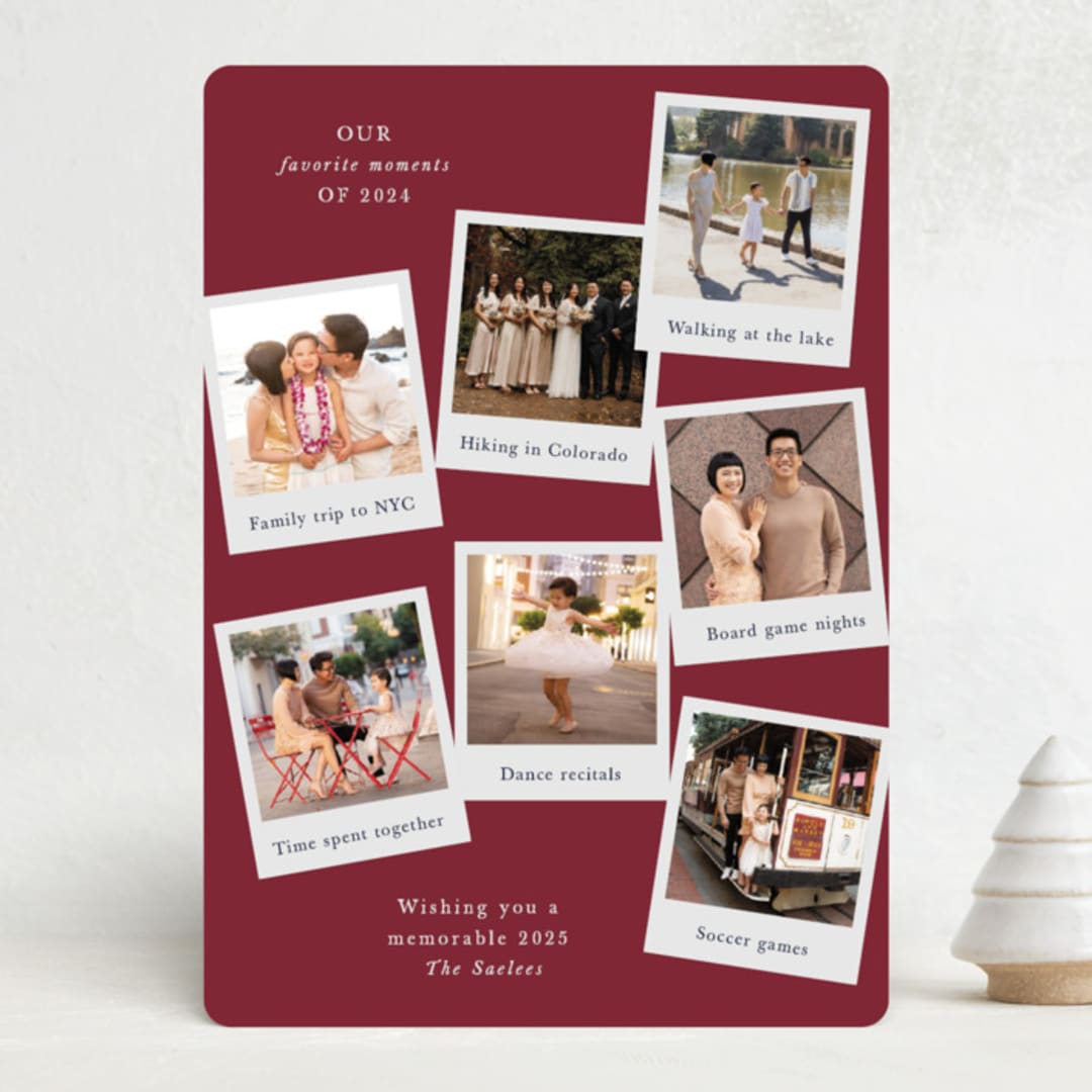 "Favorite Memories" - Holiday Cards in Mulled Wine by Holly Whitcomb - Front