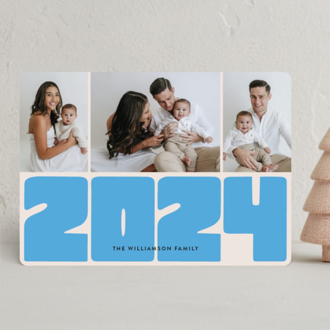 "Block 2023" - Holiday Cards in Slate by Alicia Schultz - Front