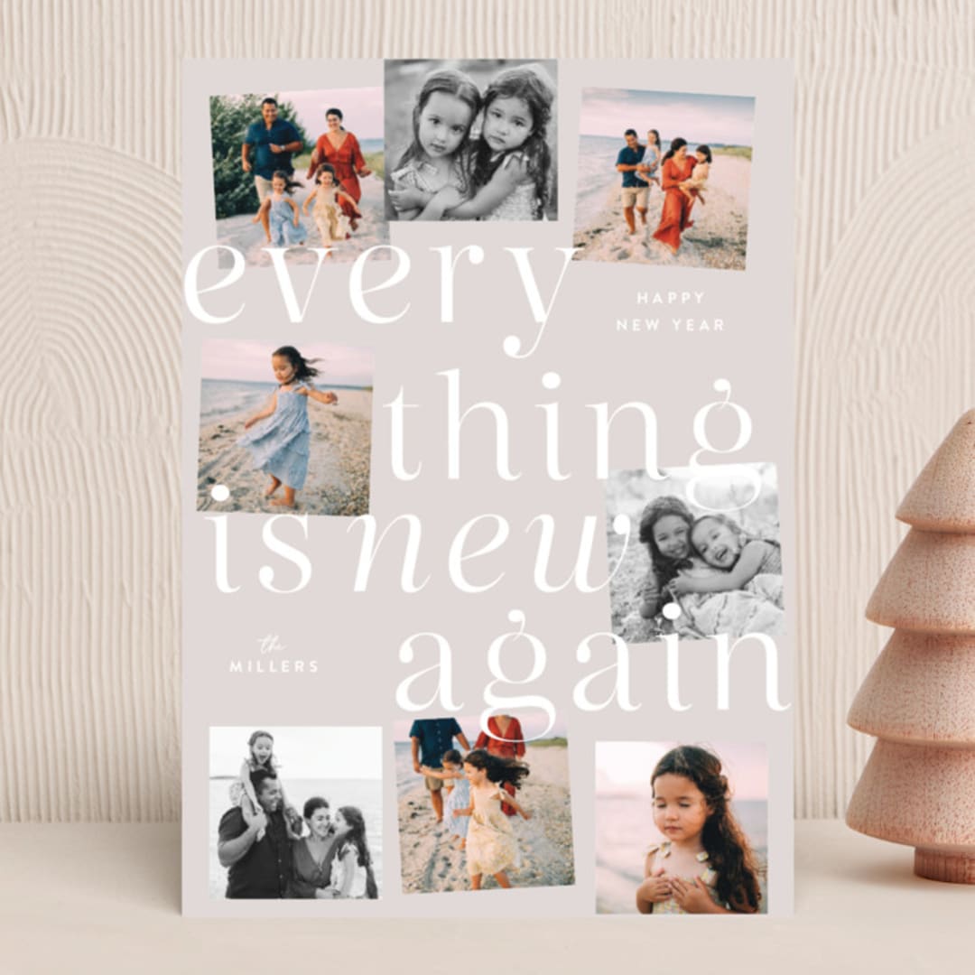 "is new again" - Holiday Cards in Khaki by Angela Marzuki - Front