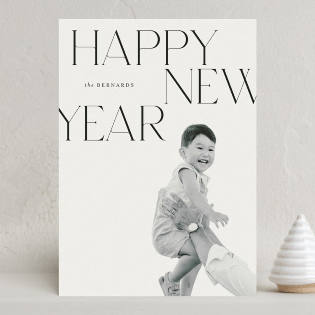 "Dawn" - Holiday Cards in Granite by Carrie ONeal - Front