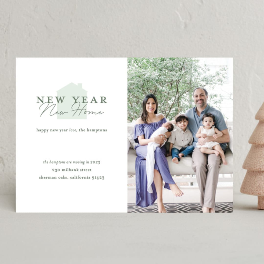 "New Year New Home" - Holiday Cards in Fern by Alexandra Cohn - Front