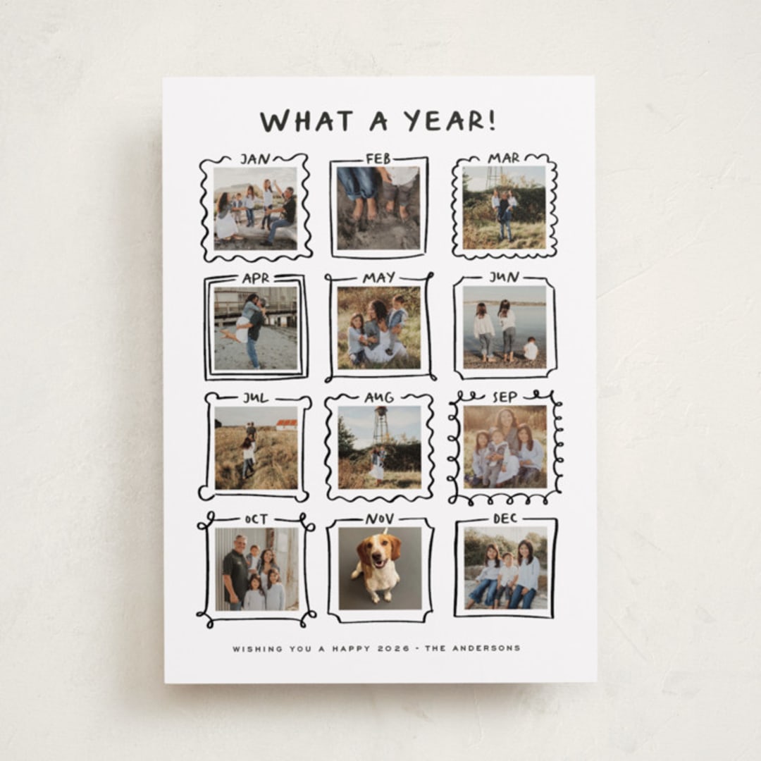 "Year Gallery" - Holiday Cards in Winter by Claudia Orengo - Front