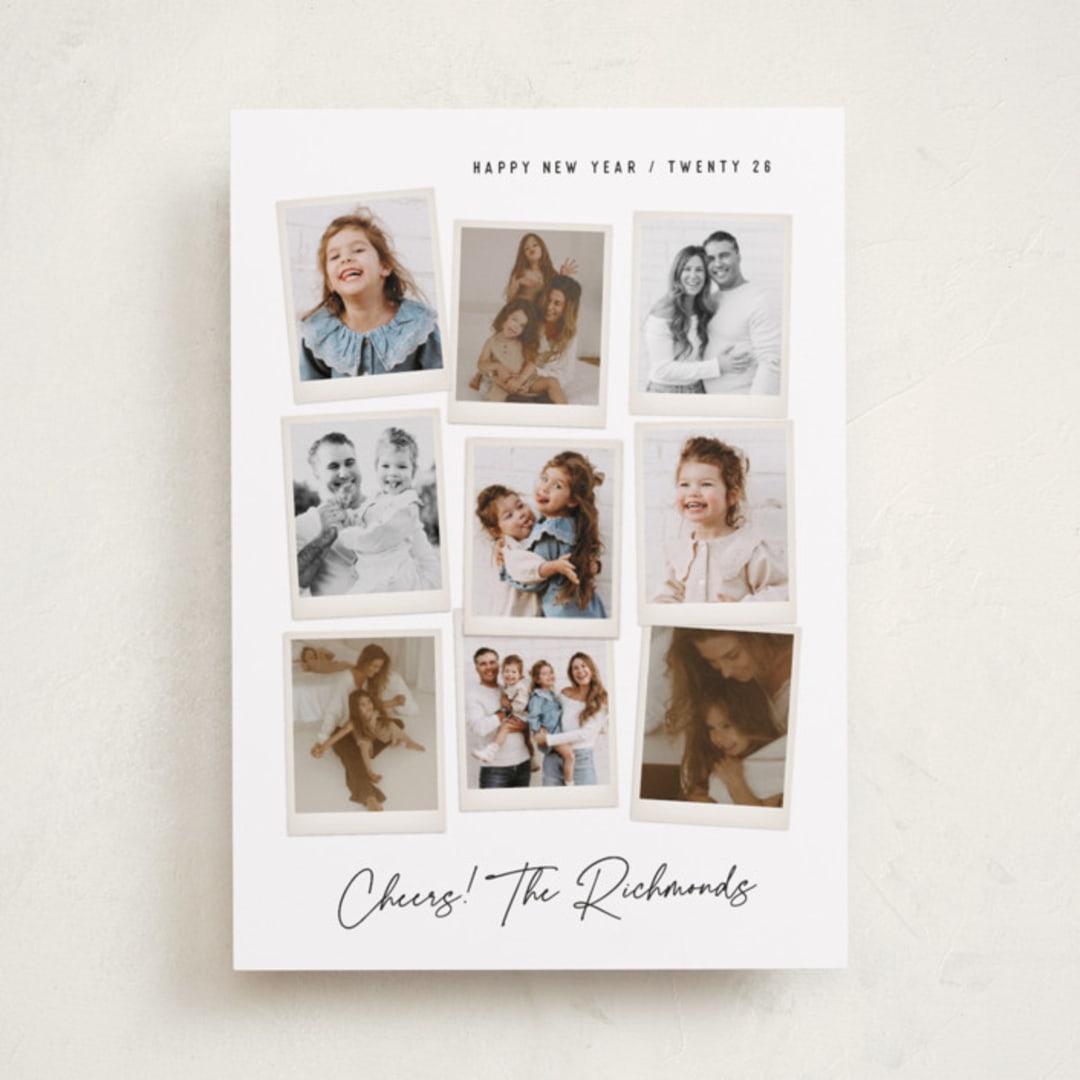 "Nine Snapshots" - Holiday Cards in Snow by Hooray Creative - Front
