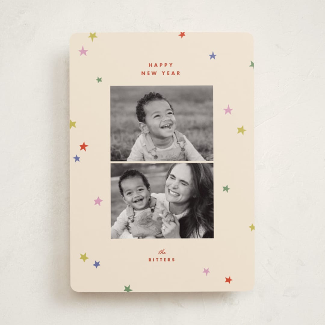 "starshine" - Holiday Cards in Cherry by Ellen Schlegelmilch - Front