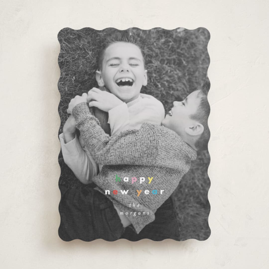 "Colorblock Type" - Holiday Cards in Gumdrops by AK Graphics - Front